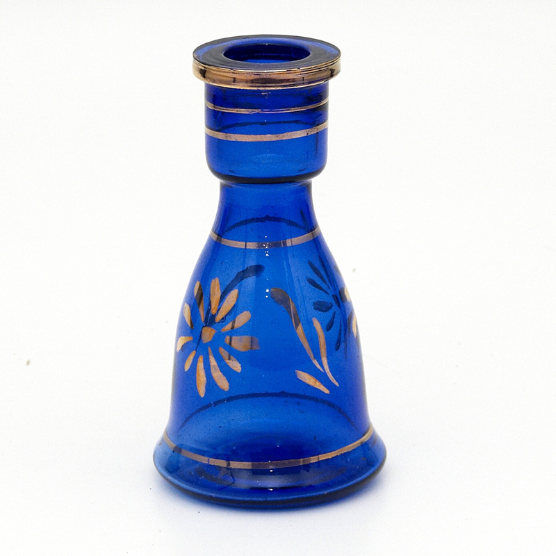 Váza pro vodní dýmky Top Mark 19 cm modrá Painted Gold  pro vodní dýmky
