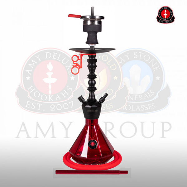 Vodní dýmka AMY Alu Diamond S 062 black red  pro vodní dýmky