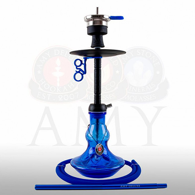 Vodní dýmka AMY Alu Flirt S black blue  pro vodní dýmky