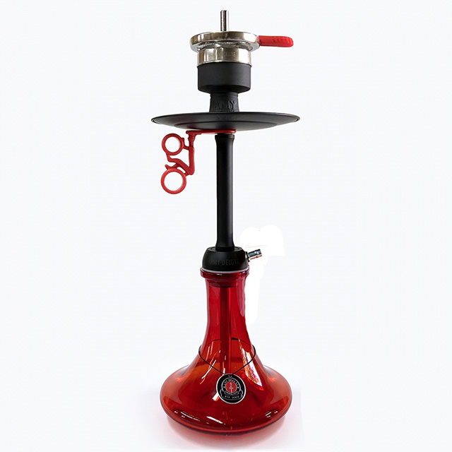 Vodní dýmka AMY Alu Sleek S black red  pro vodní dýmky