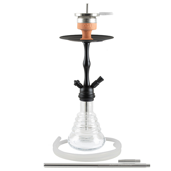 Vodní dýmka AMY Stillness 440 clear RS black powder  pro vodní dýmky