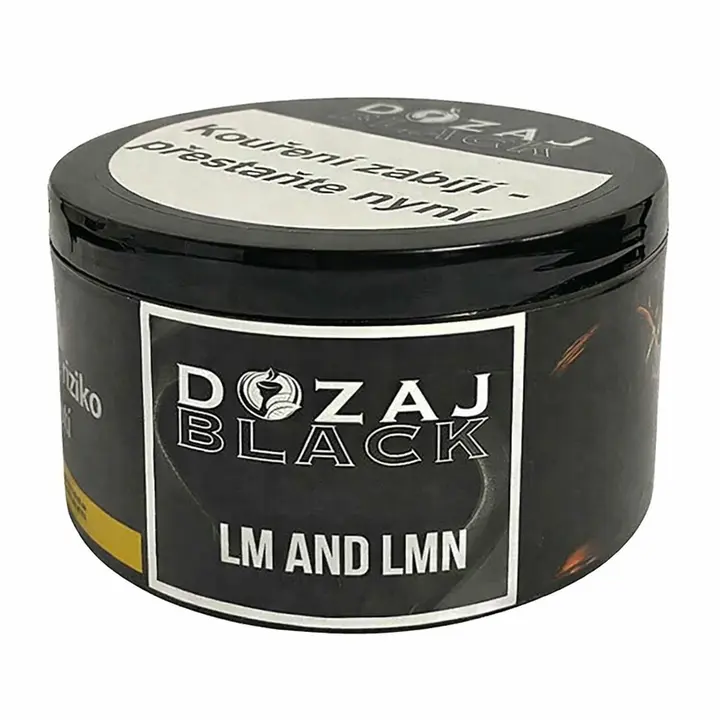 Tabák Dozaj Black Lm and Lmn 125 g Citron a limetka pro vodní dýmky