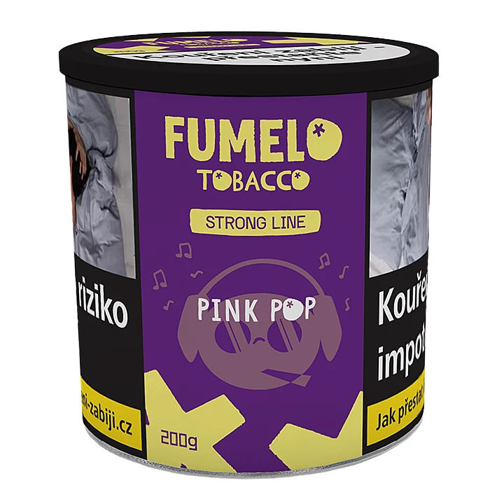 Tabák Fumelo Strong line Pink Pop 200 g Jahoda, malina a grapefruit pro vodní dýmky