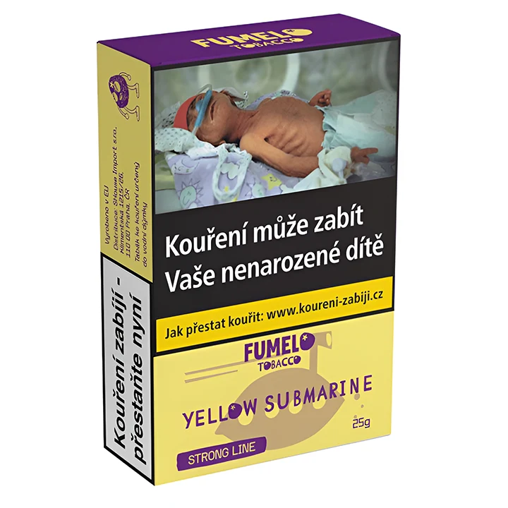 Tabák Fumelo Strong line Yellow submarine 25 g Citrón pro vodní dýmky