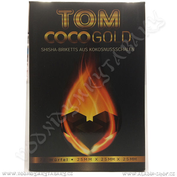 Uhlíky do vodní dýmky Tom Coco 1 kg Gold