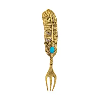 Vidlička Wandy The Feather Gold  pro vodní dýmky