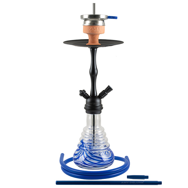 Vodní dýmka AMY Stillness 440 blue RS black powder  pro vodní dýmky