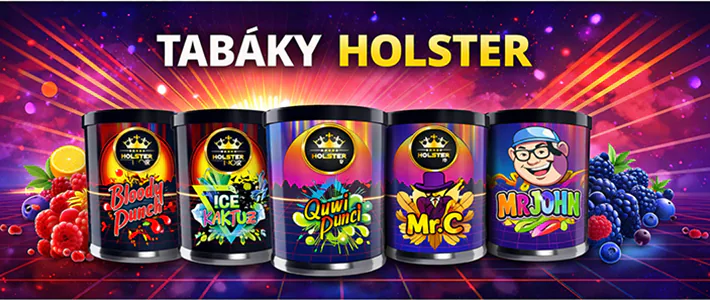 Tabáky Holster pro vodní dýmky – příchutě Holster a Holster Noir